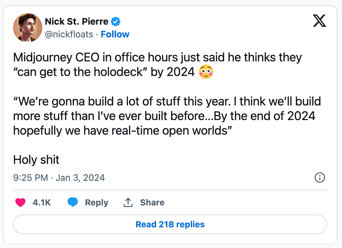Screenshot van Twitter bericht Nick Pierre